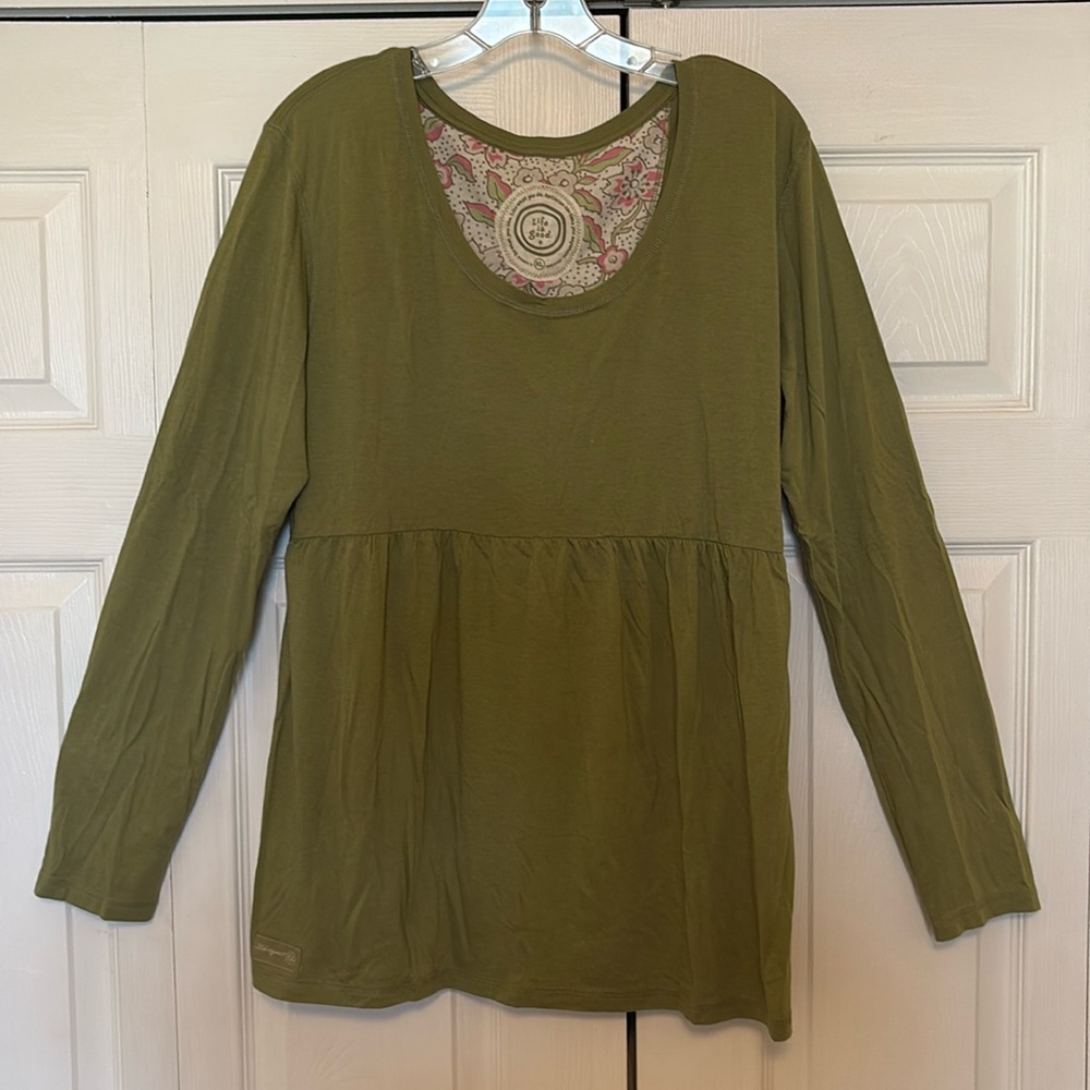 Womens Life is Good high waisted long sleeve tunic